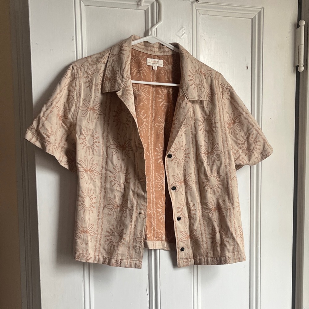 Roark Beige Floral Shirt